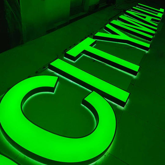 custom shaped frontlit backlit letters signs