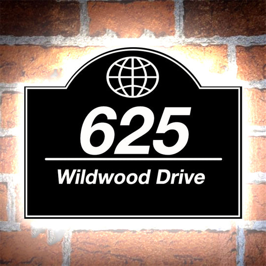 distinctive house number signs custom solar house numbers and backlit LED options House Numbers for Outside