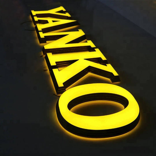 durable outdoor frontlit backlit letters
