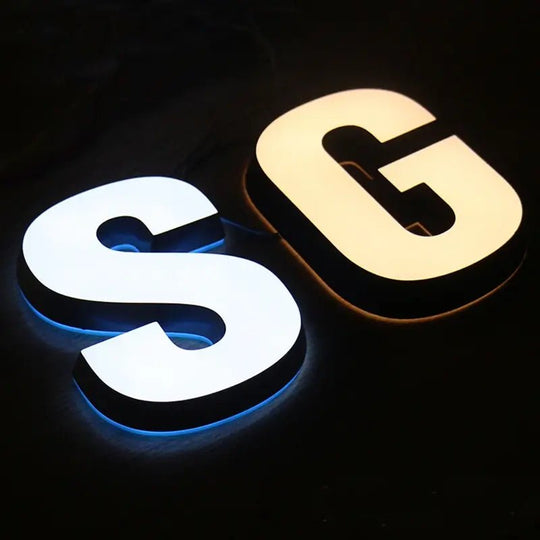 energy-efficient front and backlit business signs