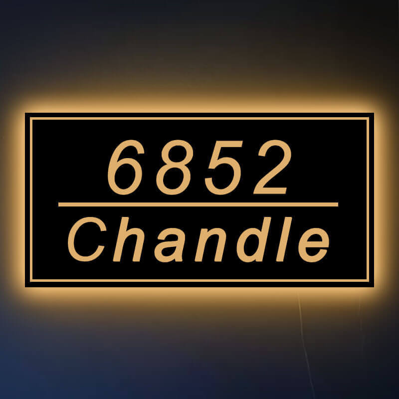 home depot address numbers Illuminated house number plaque for gate or fence
