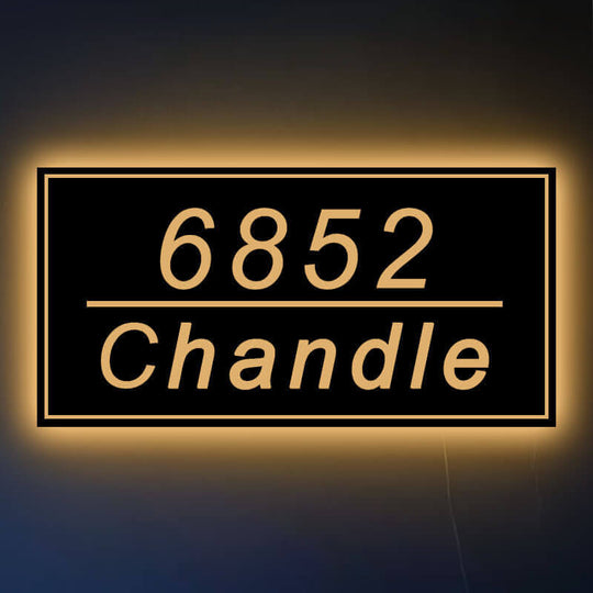 home depot address numbers Illuminated house number plaque for gate or fence
