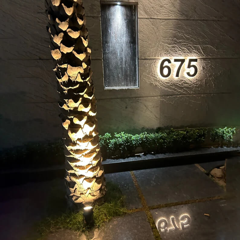 backlit house numbers