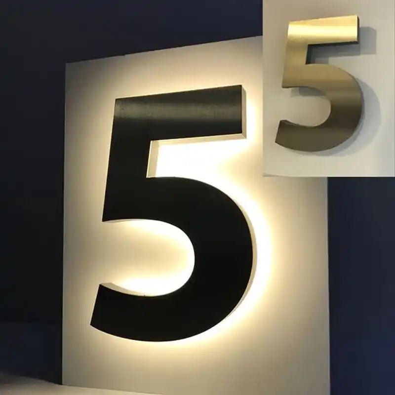 metal address signs