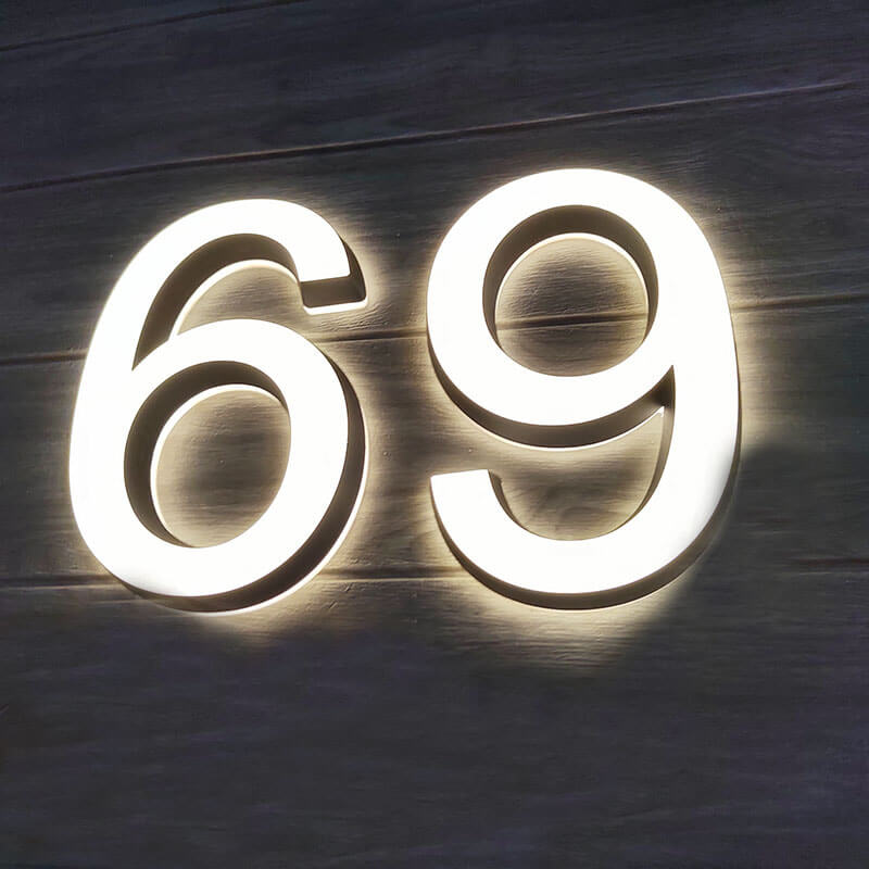 backlit address sign Affordable LED house number signs options  