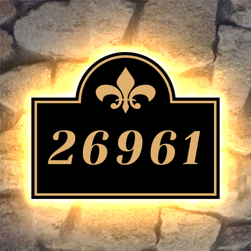 illuminated address plaque light up house numbers home depot metal black house numbers