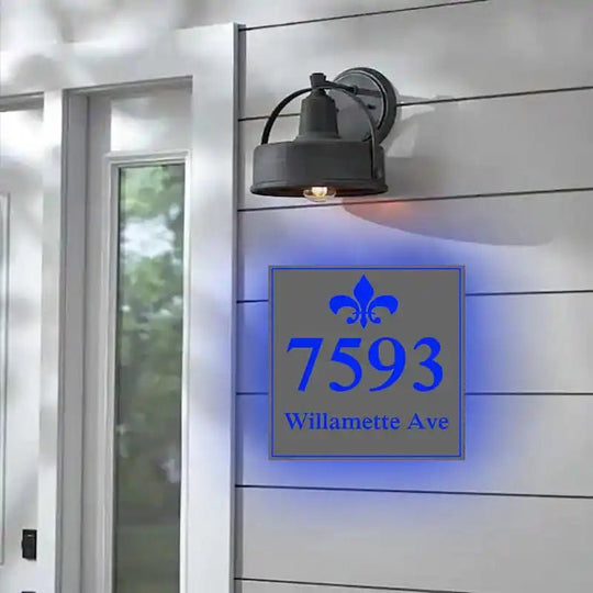 lit address signs