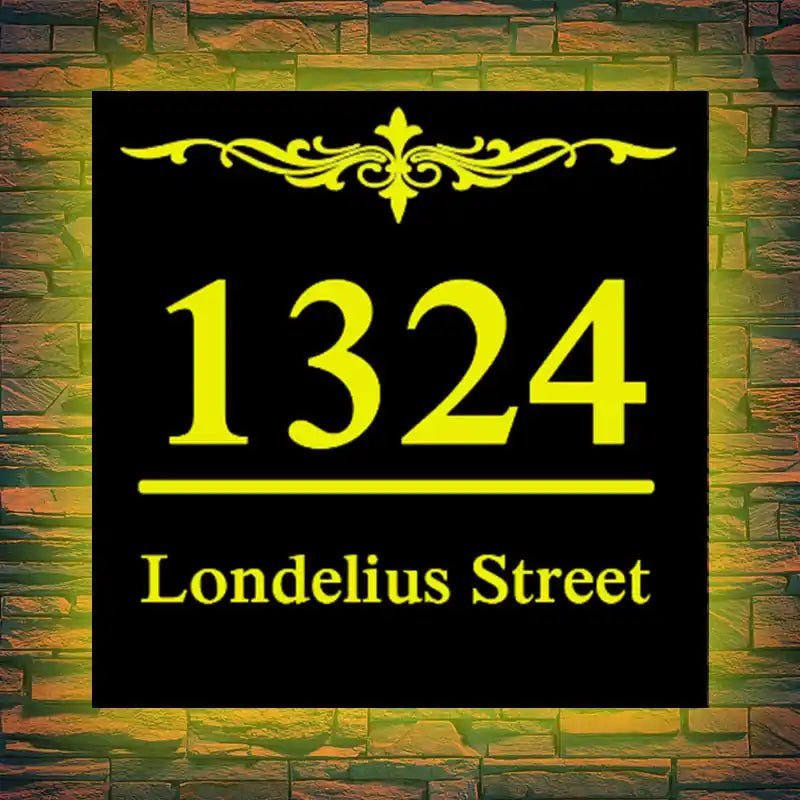 lighted address signs for house