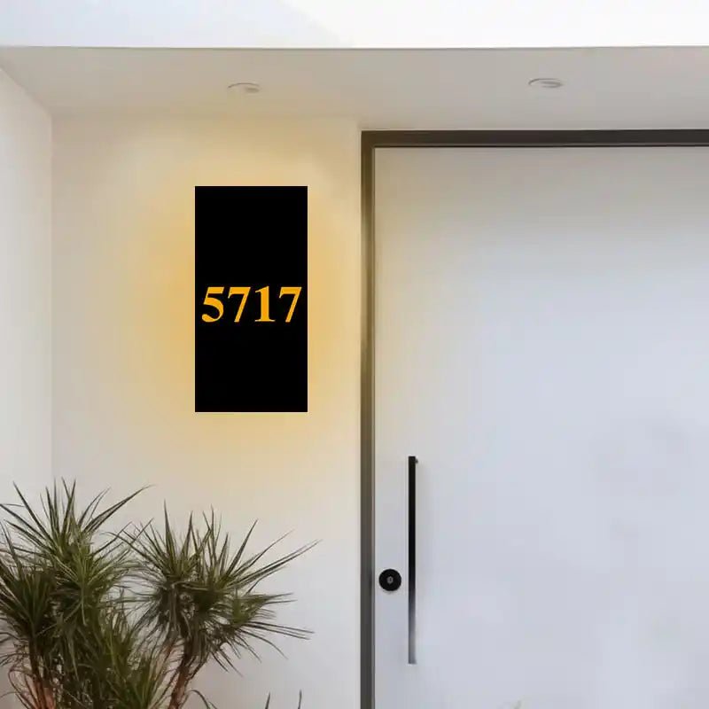 backlit numbers Floating LED Illuminated House Numbers