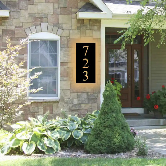 vertical modern house numbers