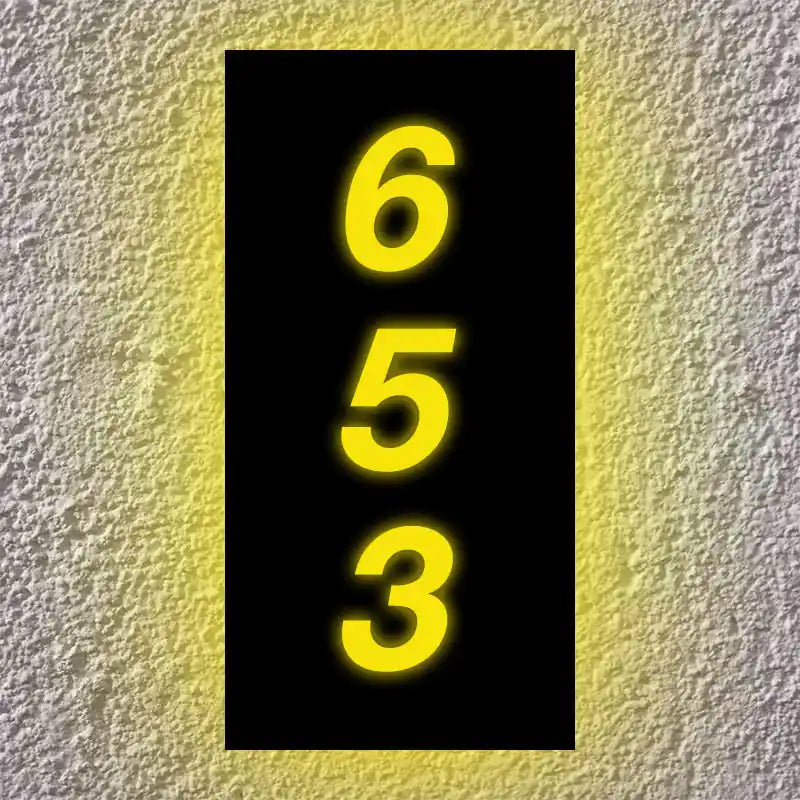 vertical address sign