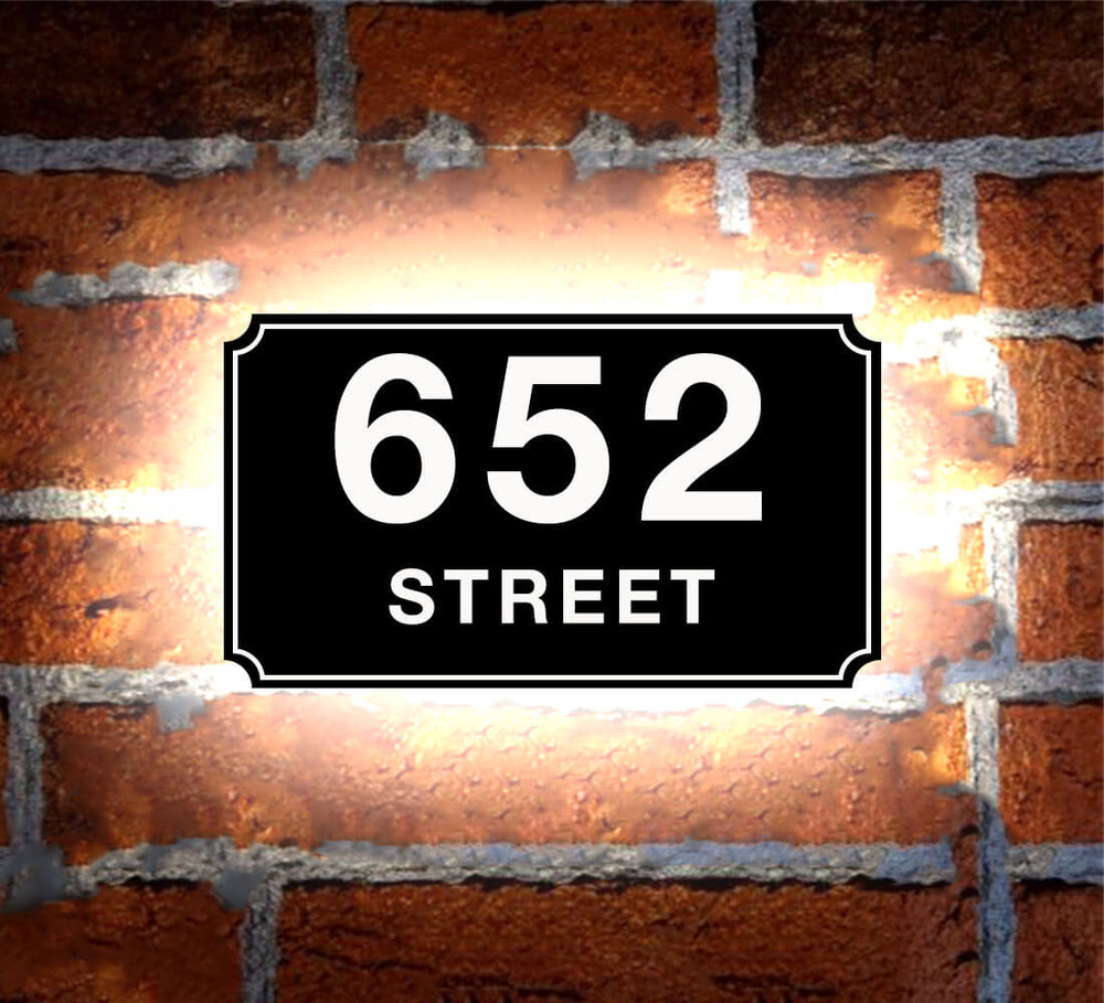 large metal house numbers Custom House Address Plaque lighted address plaque for house