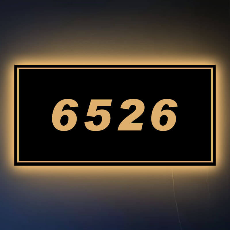 led Lighted House Number Metal Address Plaque Illuminated Address Signs
