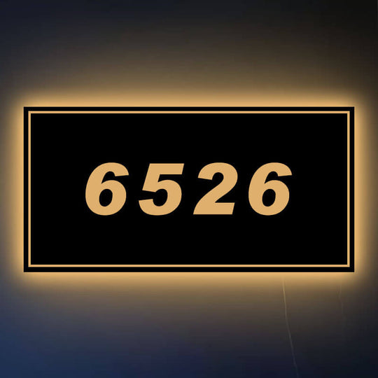 led Lighted House Number Metal Address Plaque Illuminated Address Signs