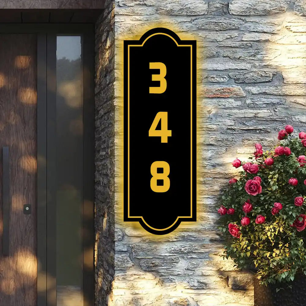led backlit house numbers modern house numbers with light outdoor led house number light classic cast metal address plaques 