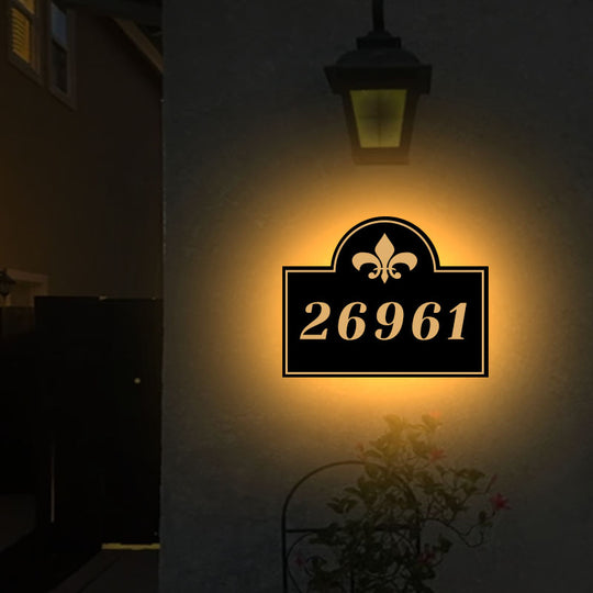 led number sign illuminated address signs for homes metal large house numbers