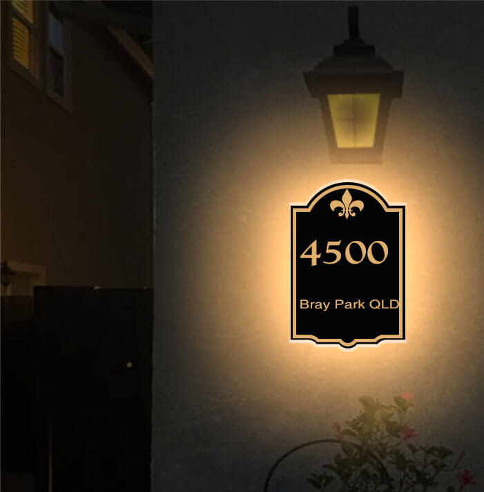 lighted address numbers solar lighted address sign metal house numbers
