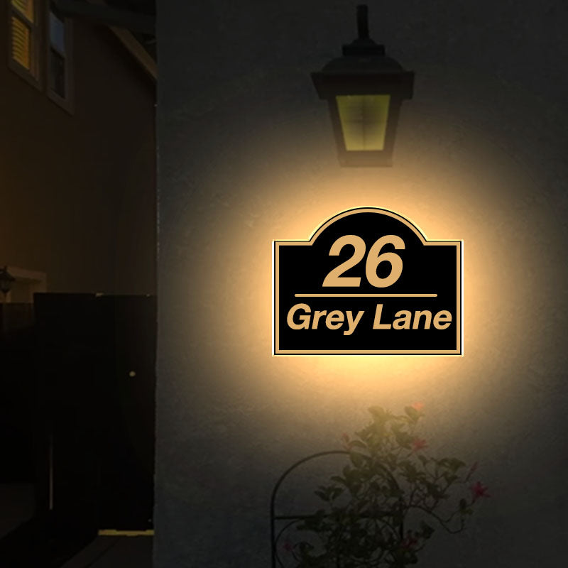 lighted street address signs illuminated address sign metal cursive house numbers