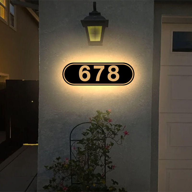 metal house numbers illuminated address lighted address sign lighted street address signs