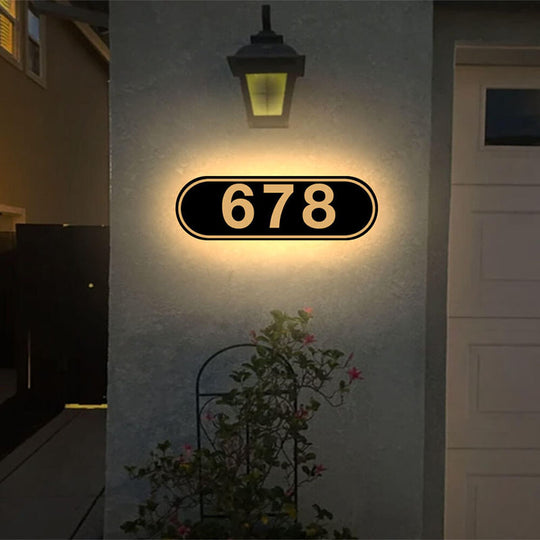 metal house numbers illuminated address lighted address sign lighted street address signs
