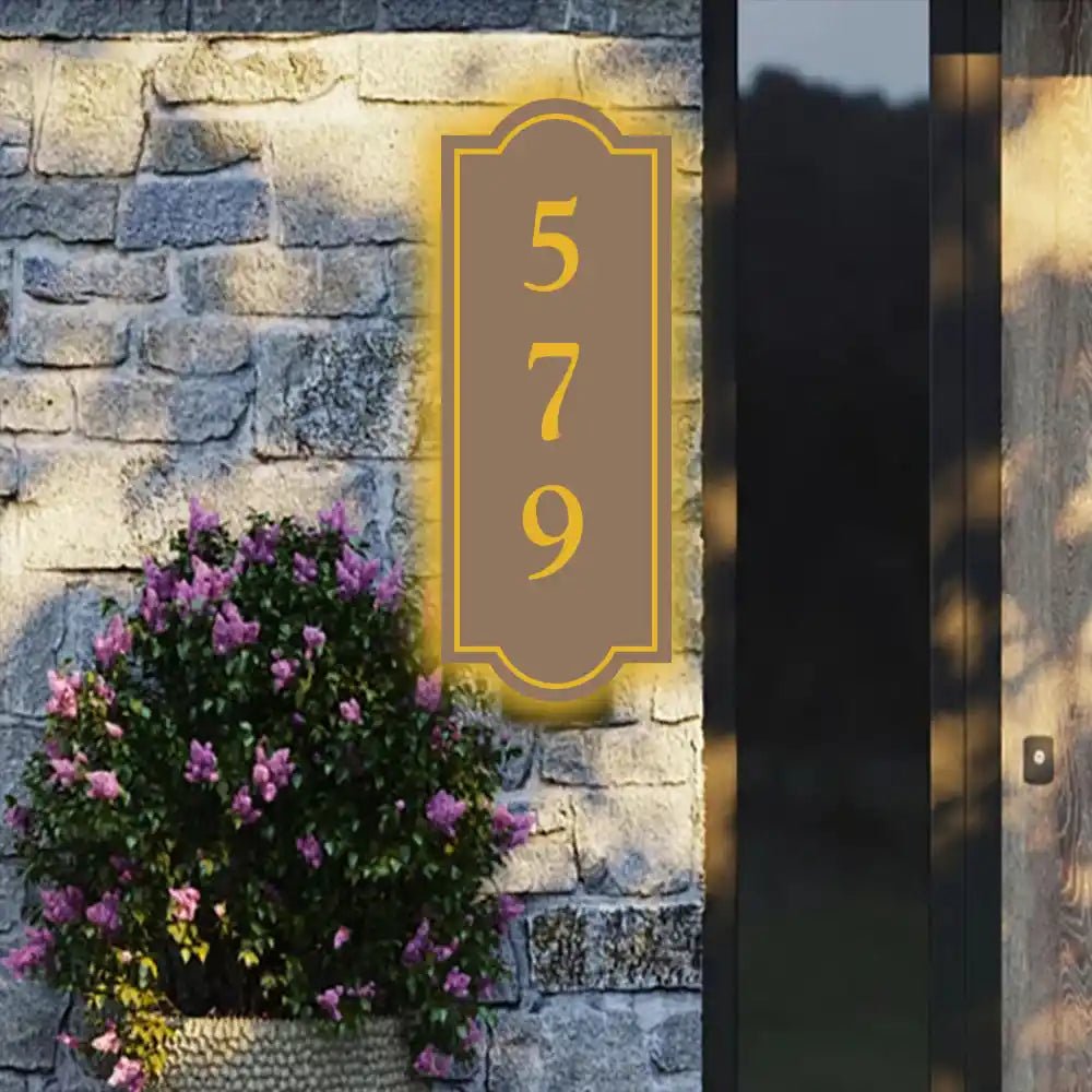 Metal House Number Signs Plaque - Custom Metal Address Signs ...