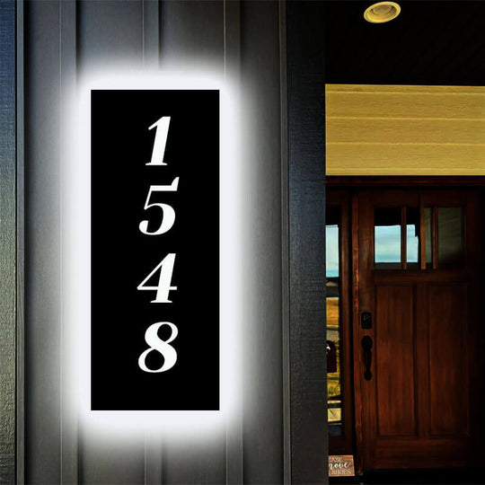 modern backlit LED address numbers Lighted House Numbers