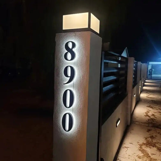 led door number sign