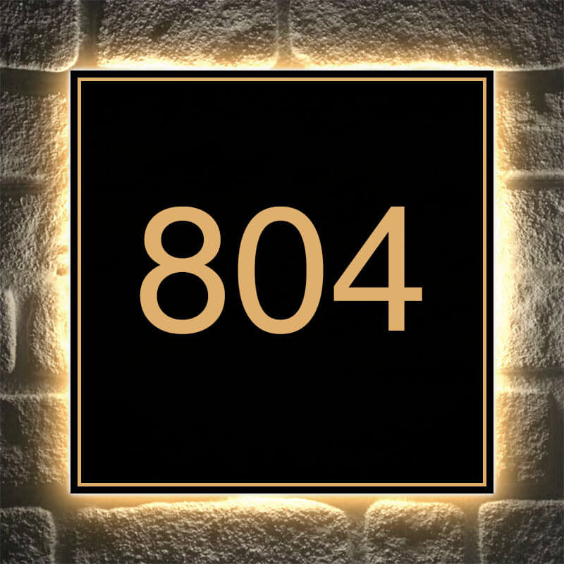 modern house numbers illuminated address signs Custom Illuminated Address Signs Backlit large enough to be seen