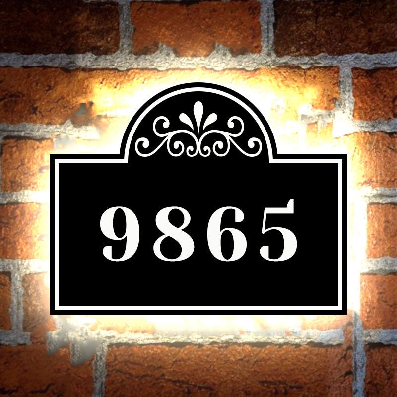 outdoor led house number light solar lighted address sign what is an illuminated address