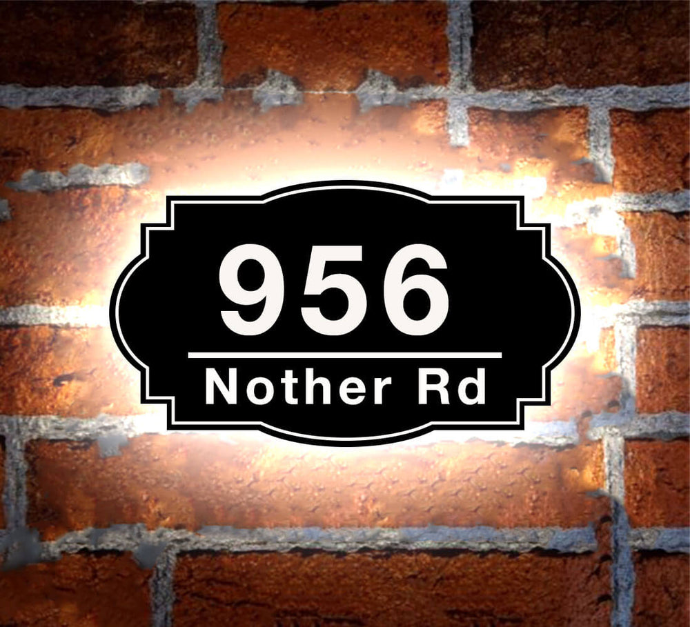 outdoor metal house numbers led lighted address signs lighted house address signs