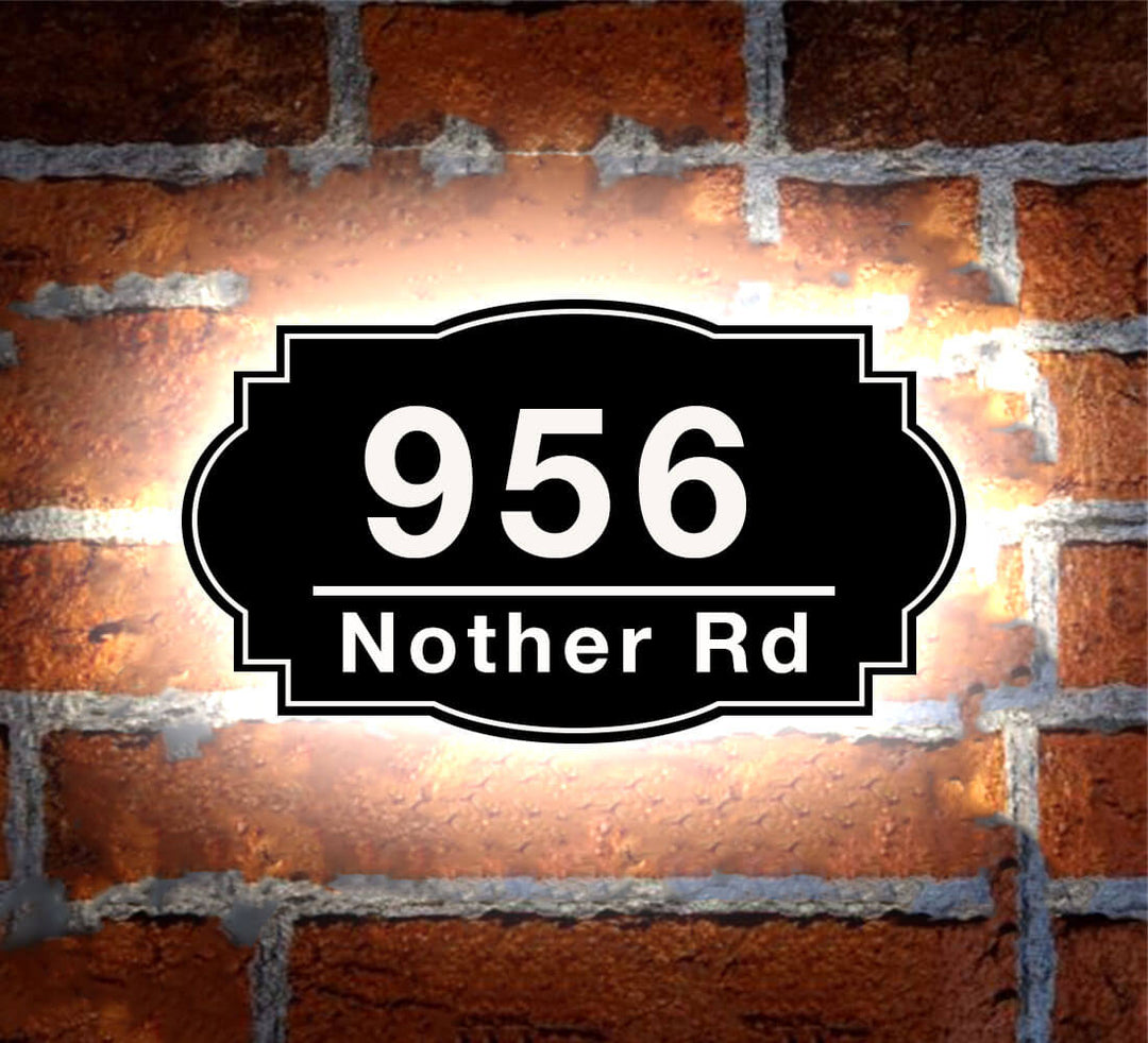 outdoor metal house numbers led lighted address signs lighted house address signs