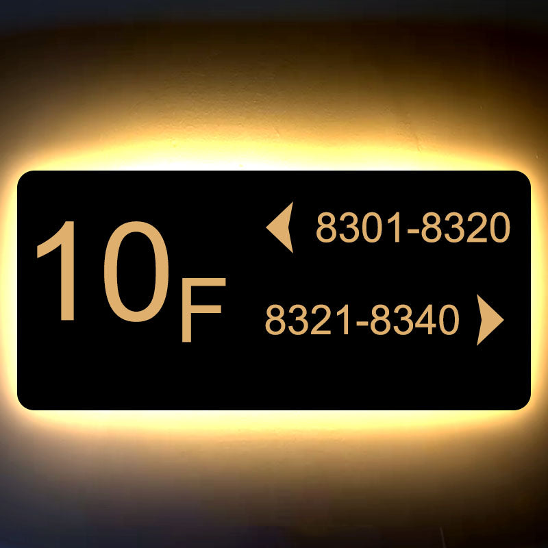 plaques address numbers Custom Illuminated Address Number Sign Led Light Box Horizontal Plaque