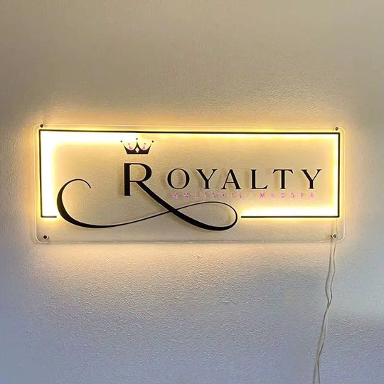 slim wall mounted led acrylic signs perfect for space-constrained locations