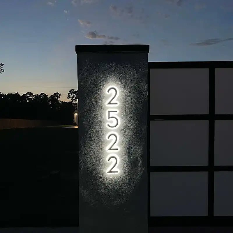 lighted address signs for homes