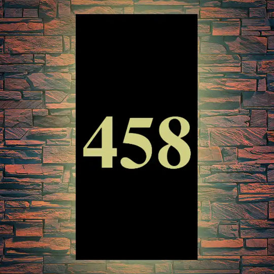 house address sign with light